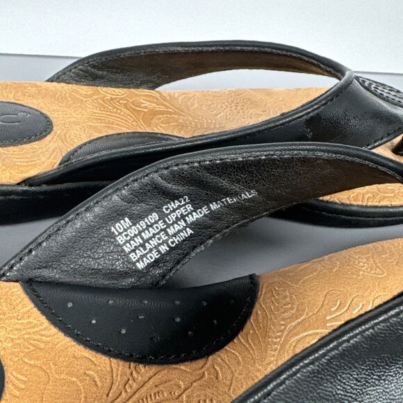 BOC by Born Vegan Leather Black Flip Flops Women’s Size 10 EUC - Picture 3 of 10